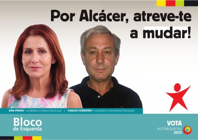 Ana Penas, candidata CM Alcacer do Sal e Carlos Cordeiro, candidato AM